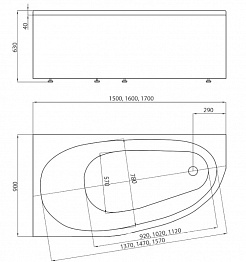 Aquatek Акриловая ванна Дива 150x90 L – фотография-5